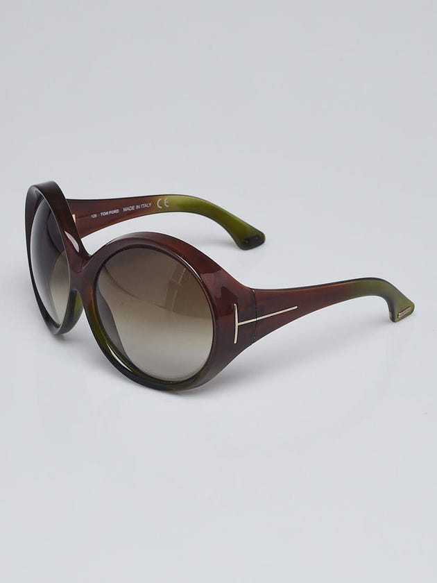 Tom Ford Brown Acetate Oversized Alessandra Sunglasses