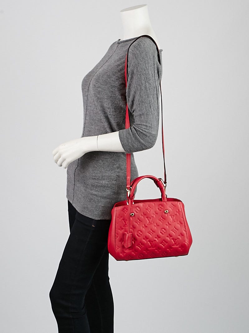 Louis Vuitton Montaigne Red Bags & Handbags for Women for sale