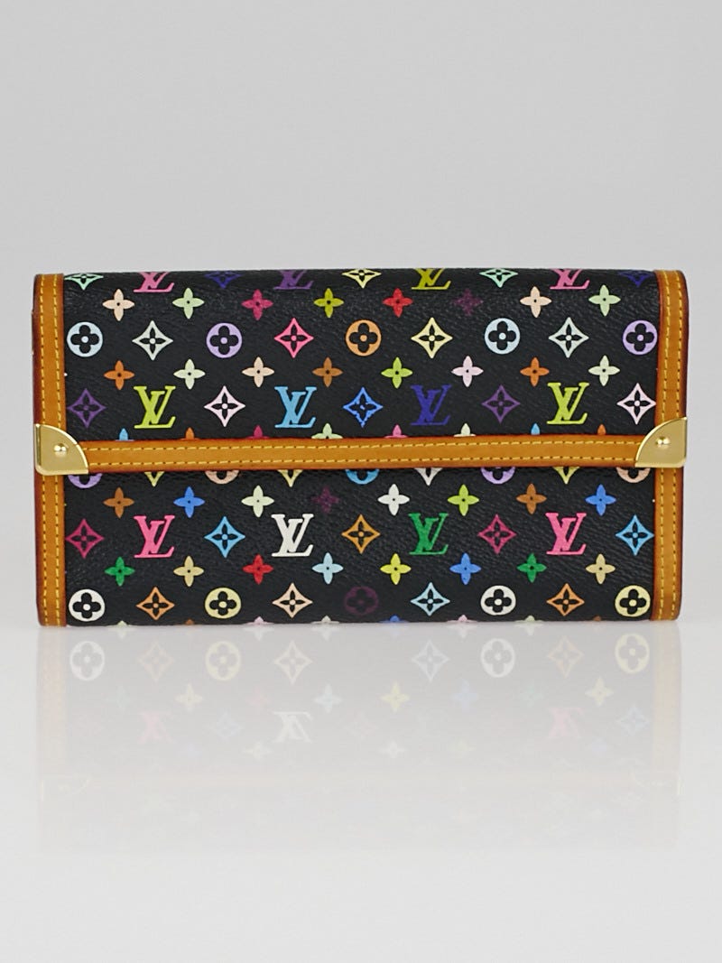Louis Vuitton Black Monogram Multicolor Porte-Tresor International Wallet -  Yoogi's Closet