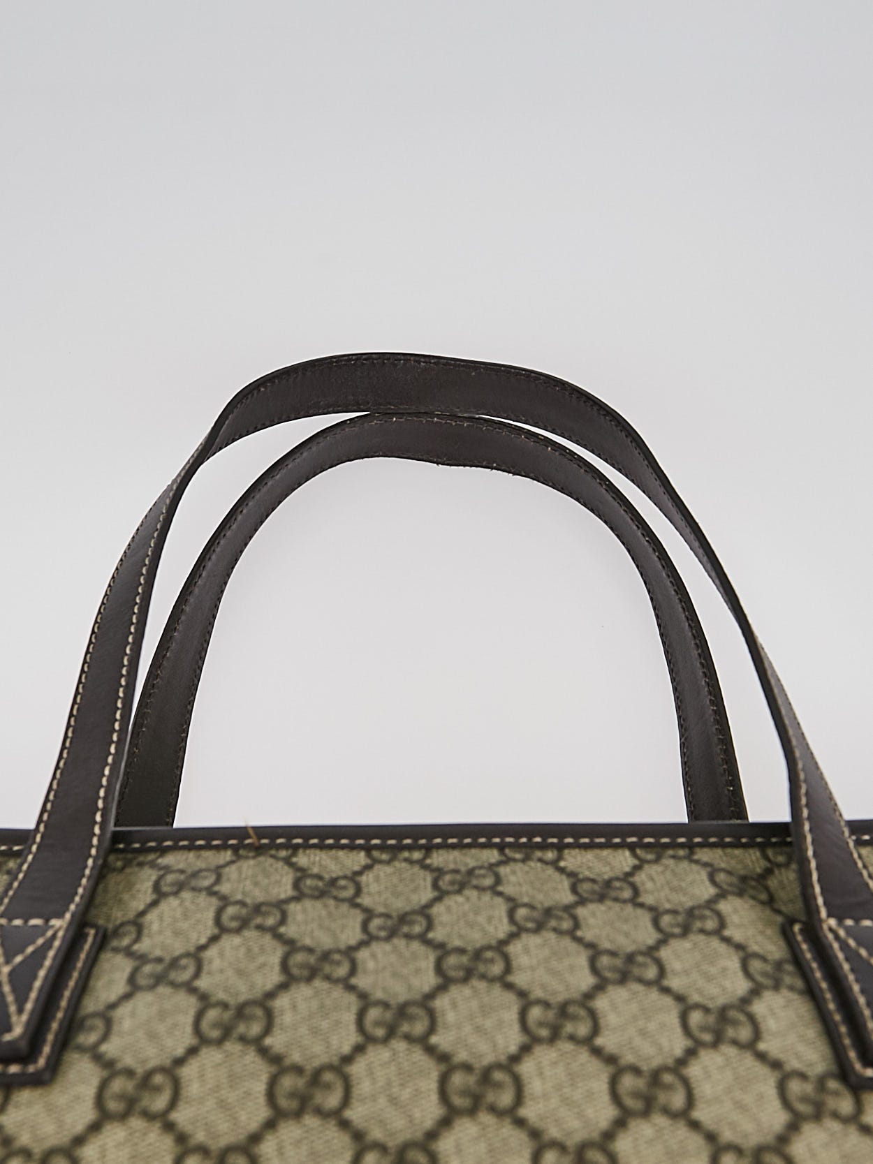 Gucci Beige/Ebony GG Coated Canvas Ophidia Medium Tote Bag - Yoogi's Closet