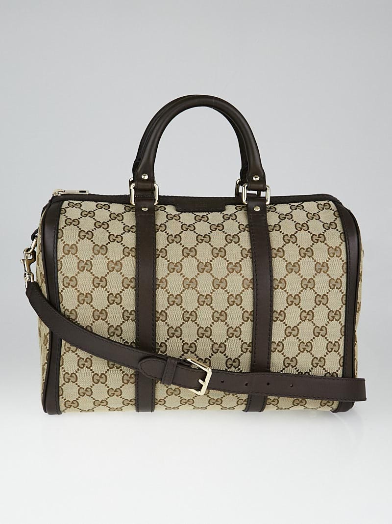 Gucci Beige/Brown GG Canvas Medium Joy Boston Bag w/Shoulder Strap -  Yoogi's Closet