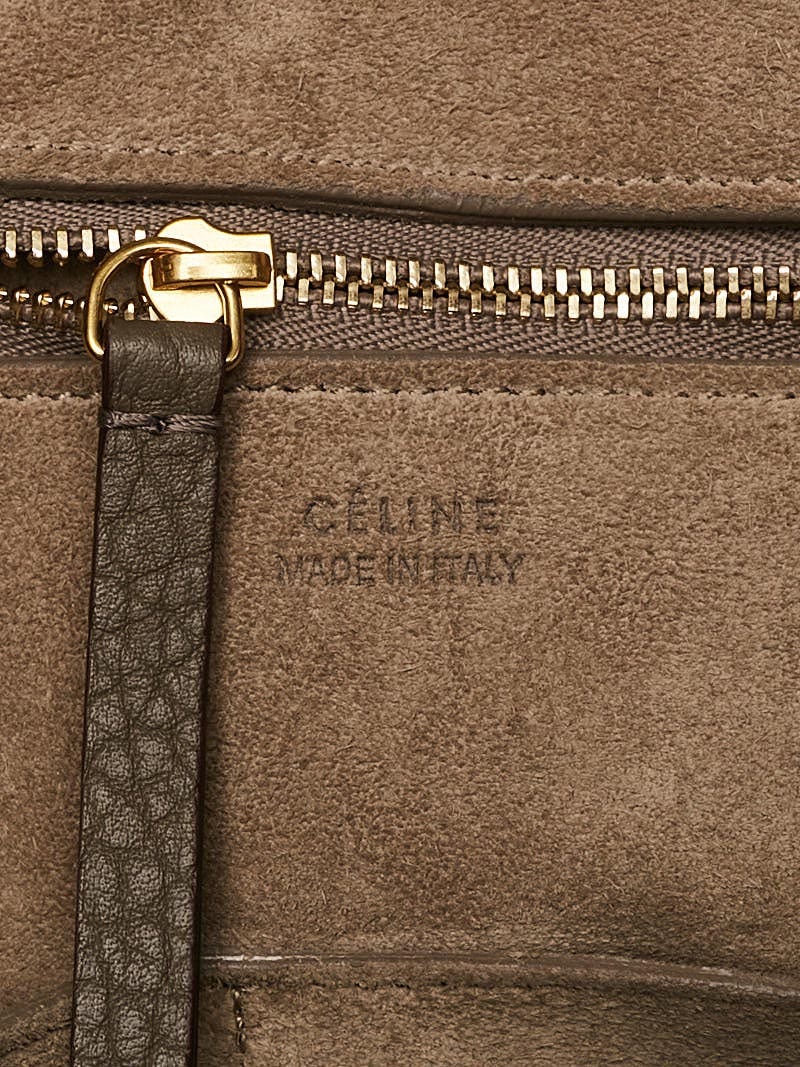 Celine Taupe Pebbled Calfskin Leather Small Ring Bag | Yoogi's Closet
