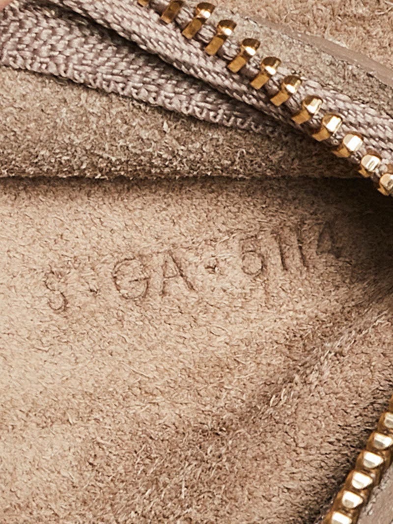 Celine Taupe Pebbled Calfskin Leather Small Ring Bag | Yoogi's Closet