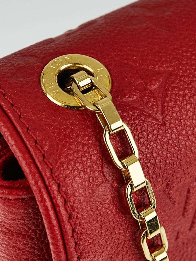 Louis Vuitton Red Monogram Empreinte Saint Germain Pochette With Chain –  The Closet