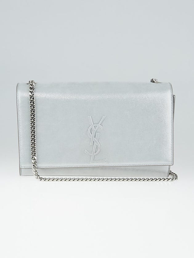 Yves Saint Laurent Iron Shimmer Fabric Kate Bag
