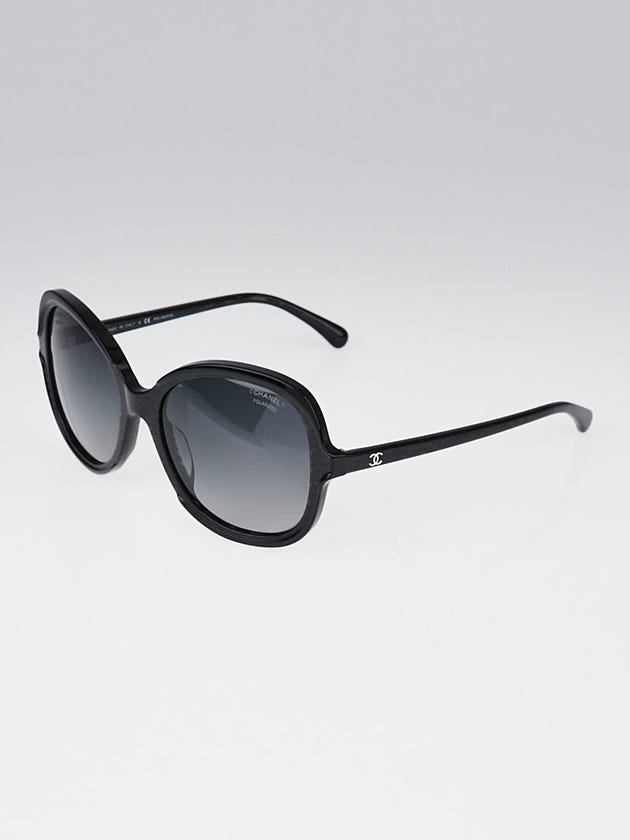 Chanel Black Acetate Frame Polarized Oversized Sunglasses - 5320