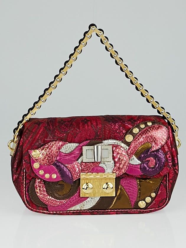Louis Vuitton Limited Edition Pink Monogram Brocade Calliope Bag