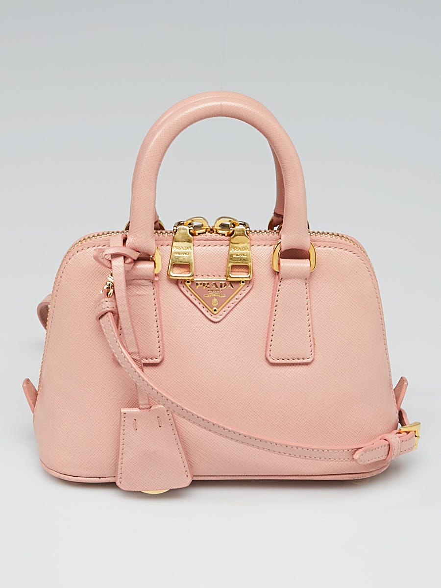 Prada Orchid Pink Saffiano Lux Leather Mini Promenade Bag