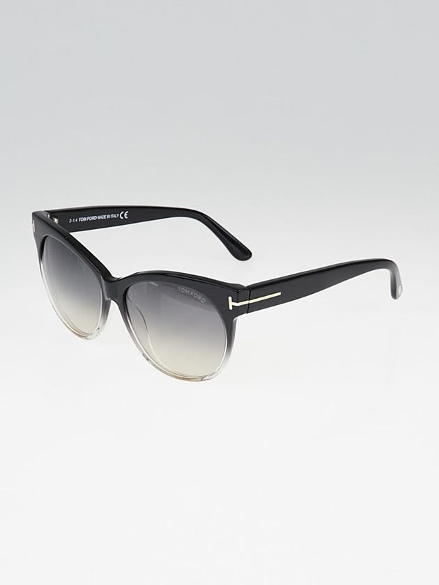 Tom Ford Black Acetate Frame Gradient Tint Saskia Sunglasses-TF330