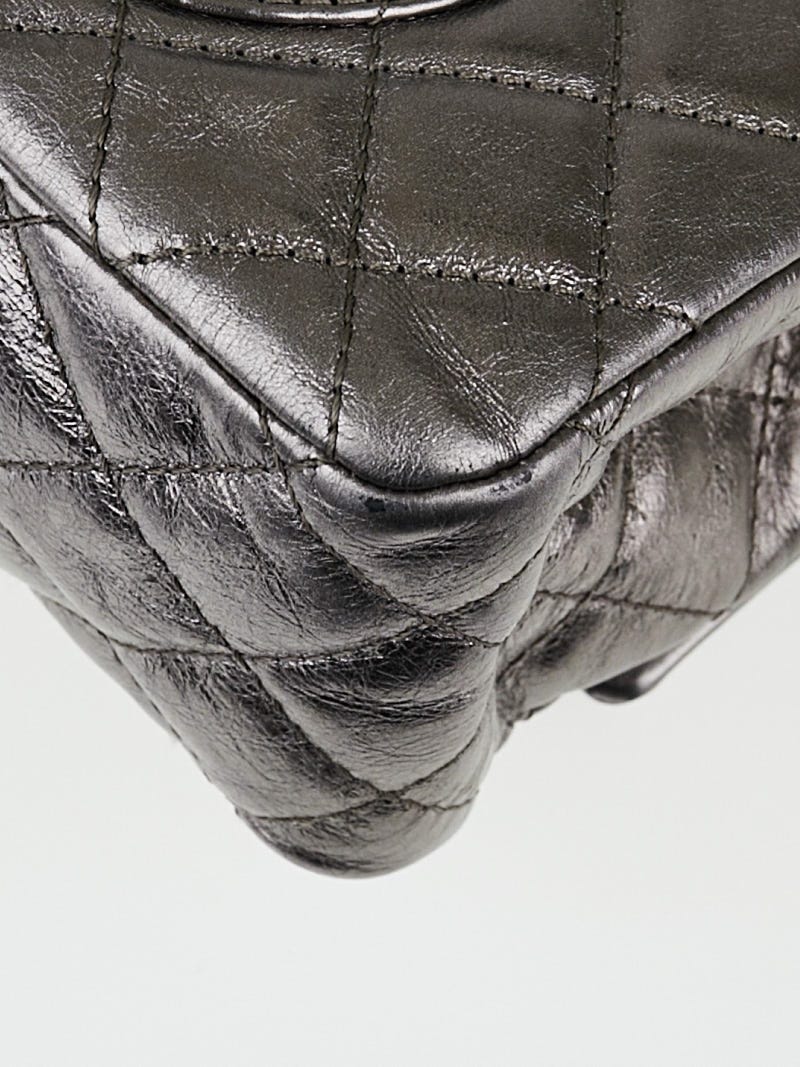 Chanel So Black Quilted Calfskin 2.55 Large Reissue 226 Double Flap  Ruthenium Hardware, 2019 Available For Immediate Sale At Sotheby's