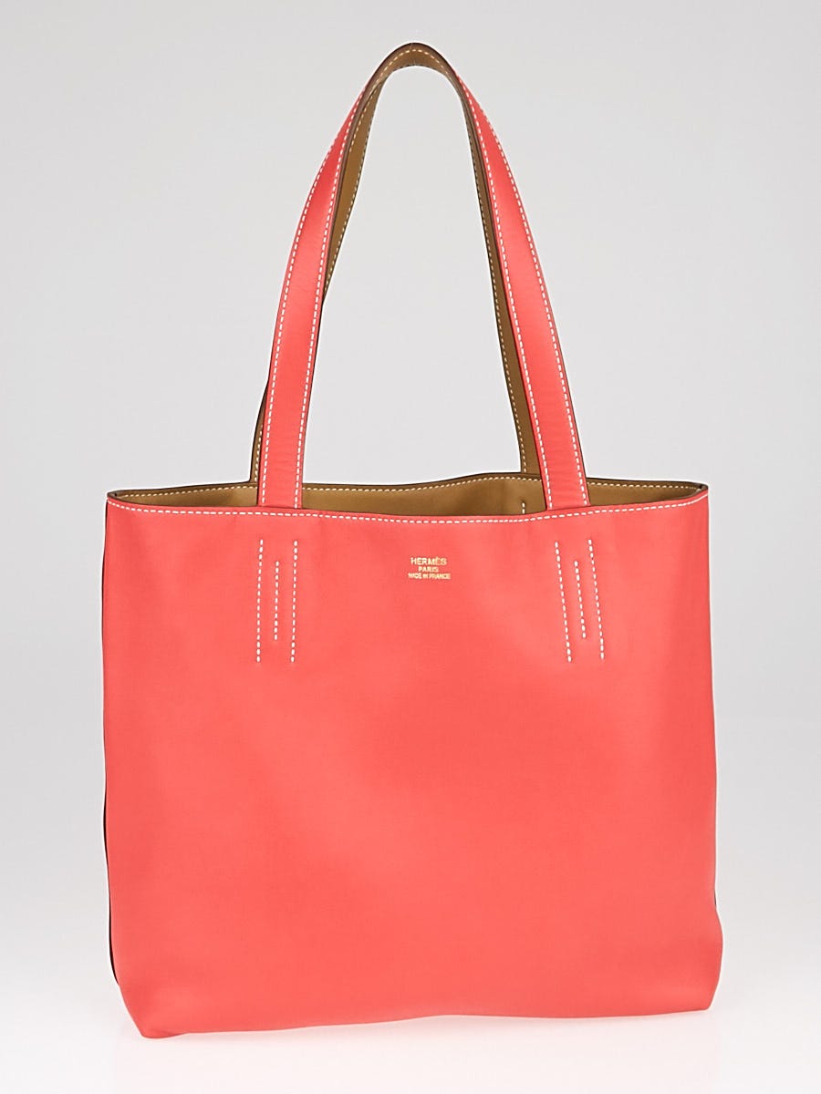 Hermes 36cm Rose Jaipur and Cigare Sikkim Leather Double Sens Bag - Yoogi's  Closet