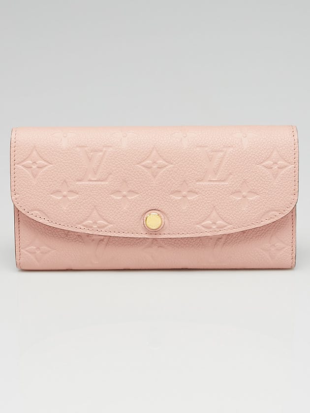 Louis Vuitton Rose Poudre Monogram Empreinte Leather Emilie Wallet