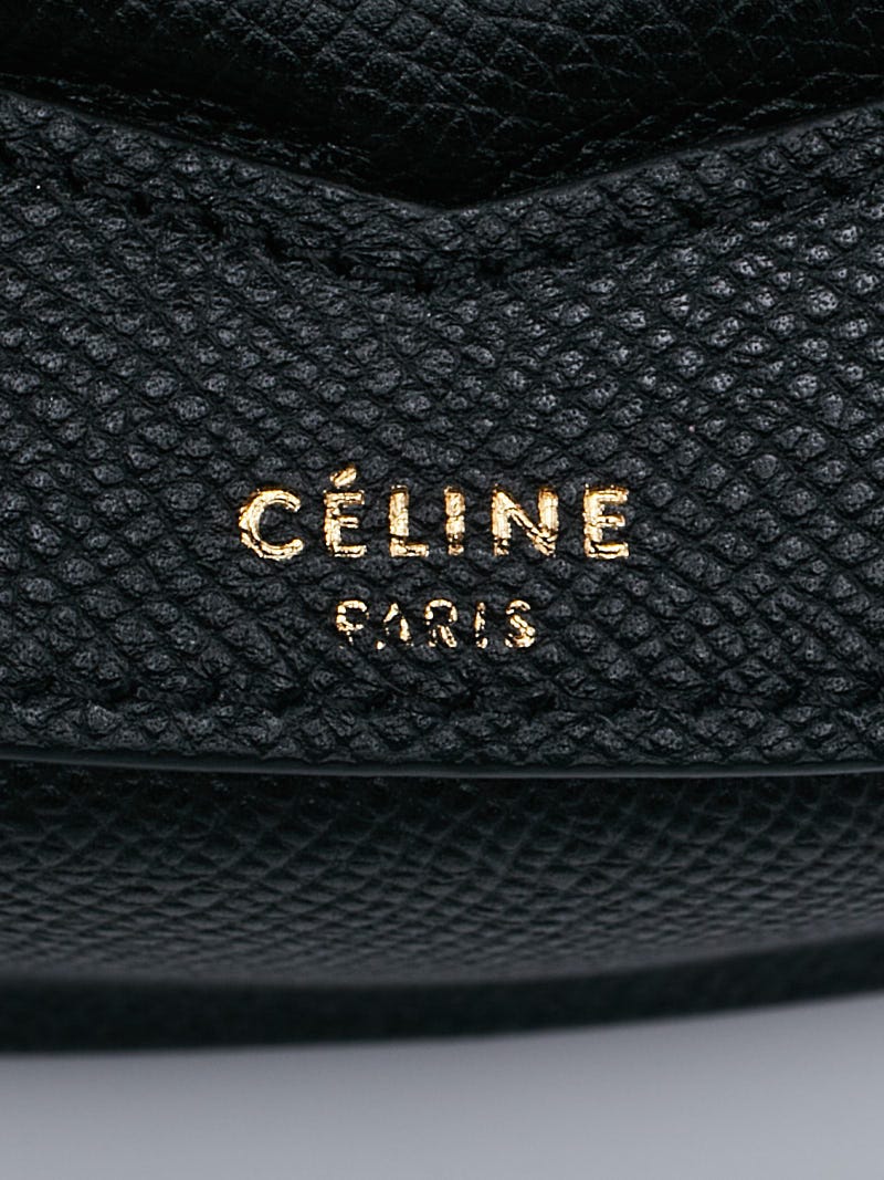 Celine Black Grained Calfskin Leather Small Trotteur Bag Yoogi s