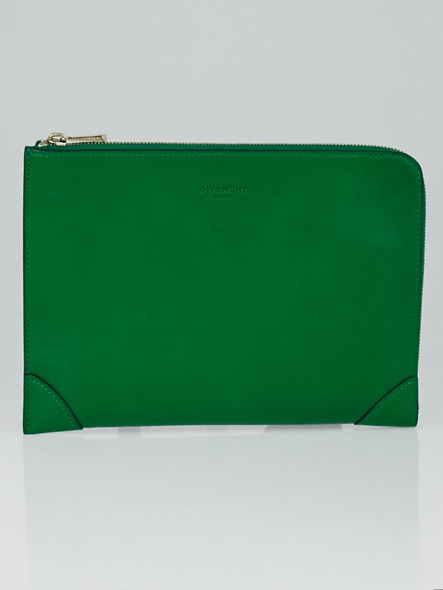 Givenchy Green Lambskin Leather Lucrezia Pouch Bag