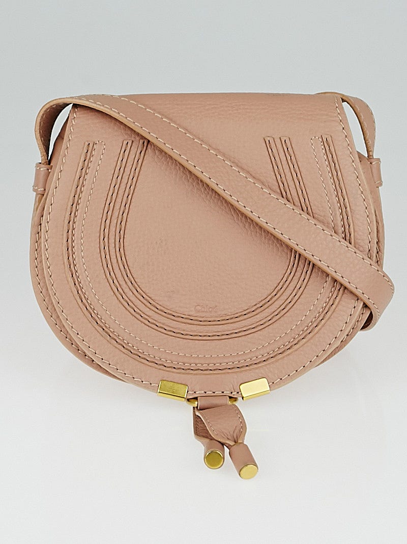 (*)様 【Chloe】マーシー　ピンクベージュ Chloe Pink Pebbled Leather Mini Marcie Crossbody Bag | Yoogi's Closet