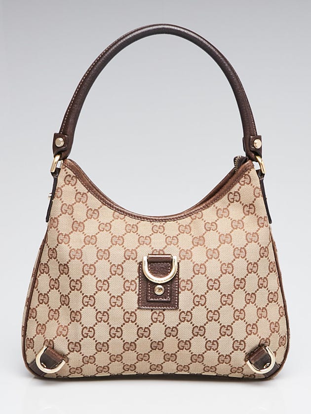 Gucci Beige/Brown Abbey D-Ring Small Hobo Bag