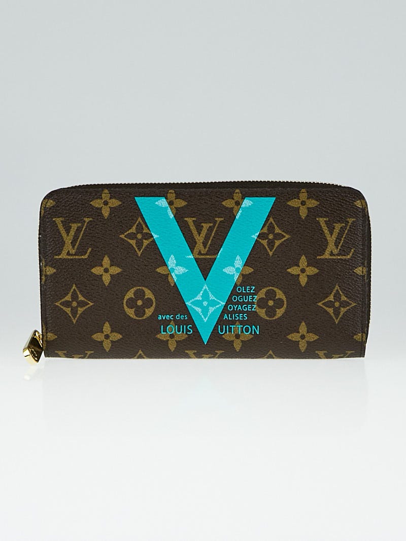 Louis Vuitton Limited Edition Turquoise Monogram V Canvas Zippy