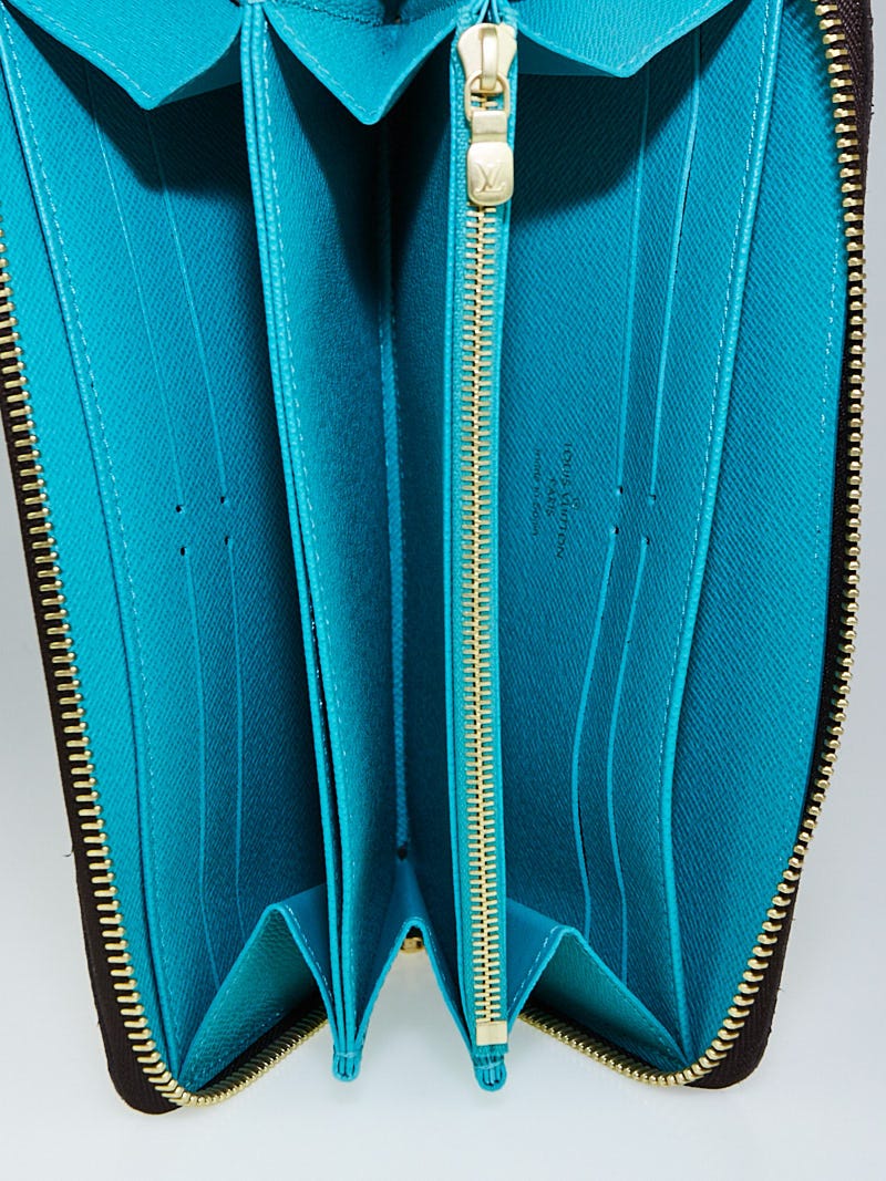 Louis Vuitton Zippy Wallet Round Purse M81512 Turquoise Monogram