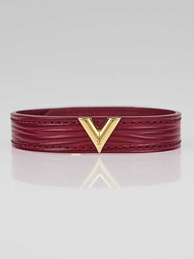Louis Vuitton Fuchsia Epi Leather Essential V Bracelet Size 17