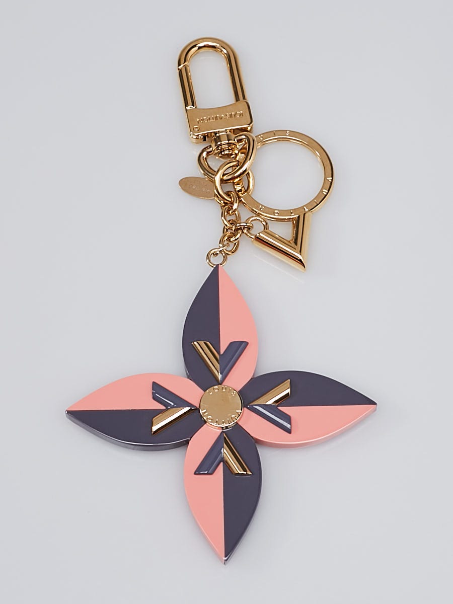 Louis Vuitton Pink/Purple Resin Flower and V Key Holder and Bag Charm -  Yoogi's Closet