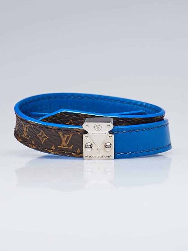 Louis Vuitton Blue Monogram Lockit Bracelet
