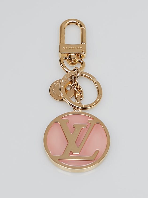 Louis Vuitton Pink Circle Key Holder and Bag Charm