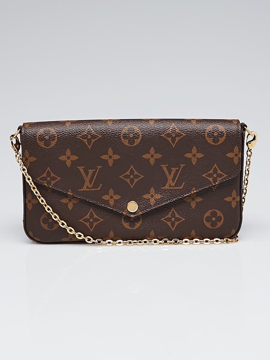 Louis Vuitton Damier Azur Canvas Felicie Chain Wallet Bag - Yoogi's Closet