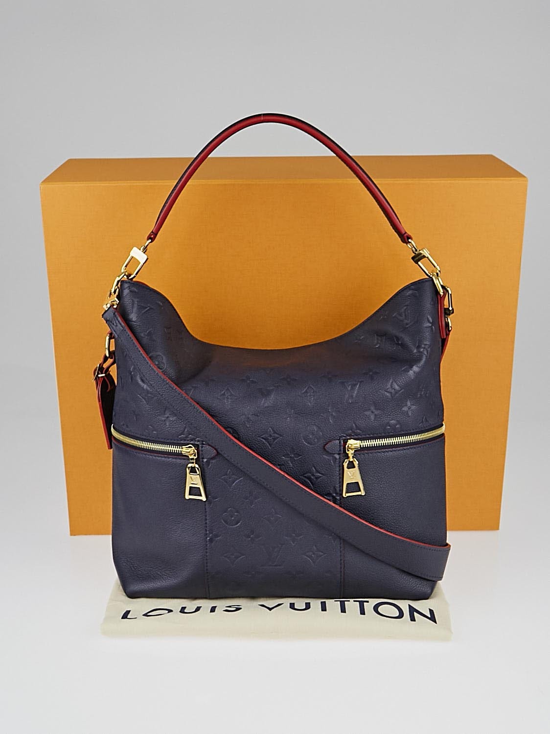 Louis Vuitton Marine/Rouge Monogram Empreinte Leather Melie Bag