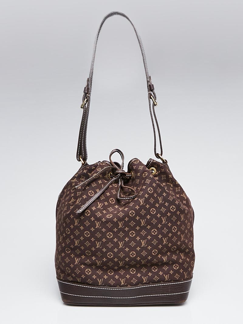 Louis Vuitton Ebene Monogram Mini Lin Bucket Bag - Yoogi's Closet