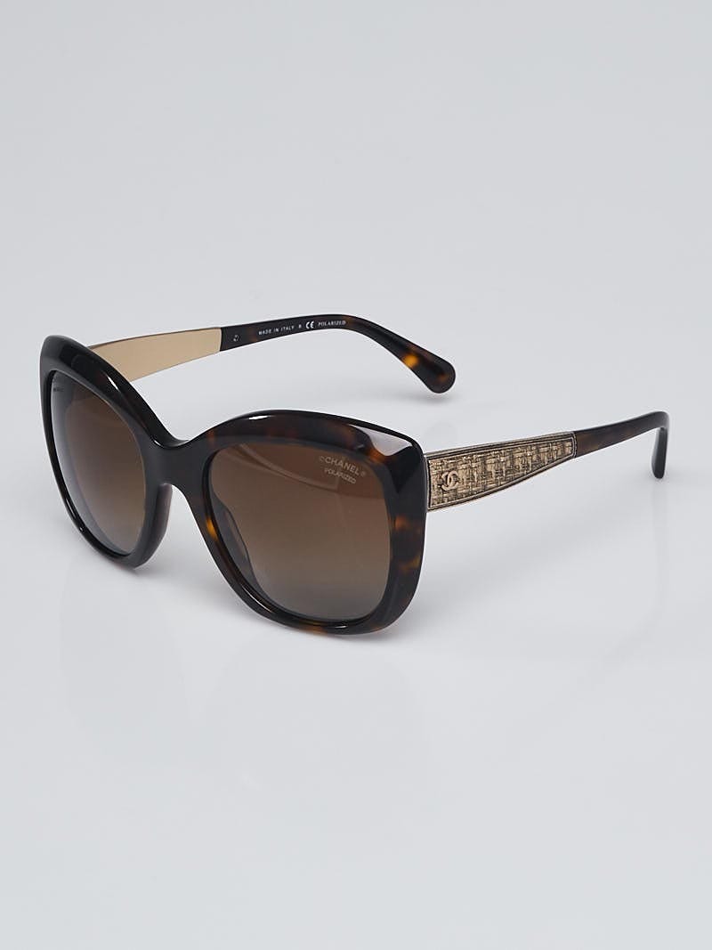 Chanel Silvertone Frame Gradient Tint Denim CC Aviator Sunglasses