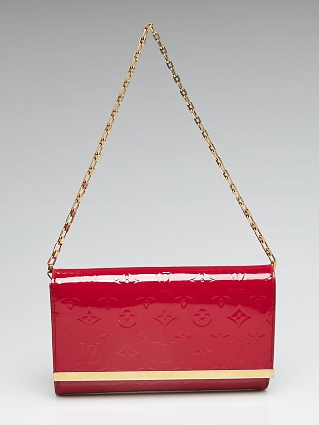 Louis Vuitton Rose Pop Monogram Vernis Ana Clutch Bag