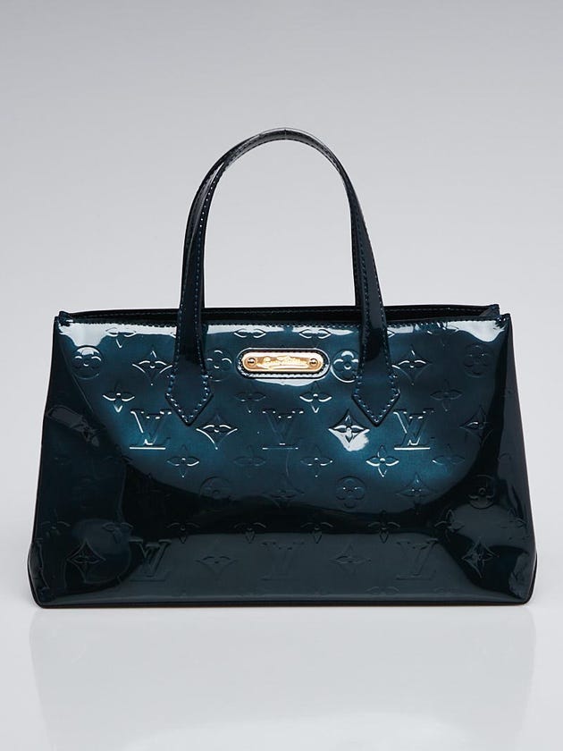 Louis Vuitton Bleu Nuit Monogram Vernis Wilshire PM Bag
