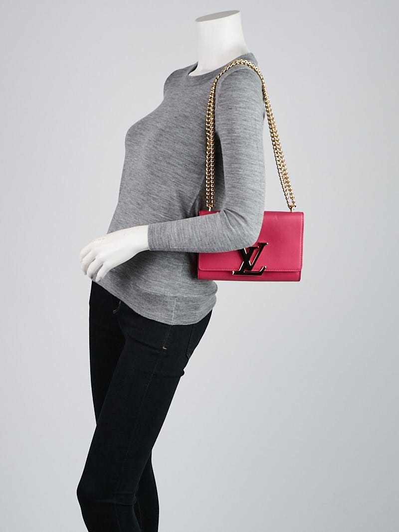 Louis Vuitton Hibiscus Calfskin Leather Chain Louise MM Bag Louis Vuitton Hibiscus Calfskin Leather Chain Louise MM Bag