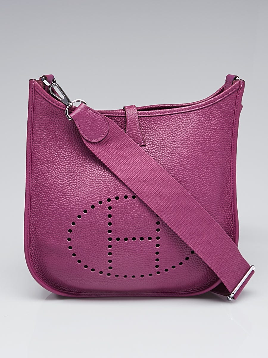 Hermes Anemone Clemence Leather Evelyne III PM Bag