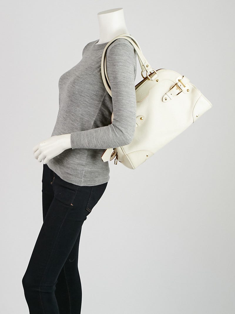 Louis Vuitton White Suhali Leather Le Radieux Bag | Yoogi's Closet