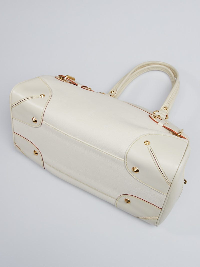 Louis Vuitton White Suhali Leather Le Radieux Bag | Yoogi's Closet