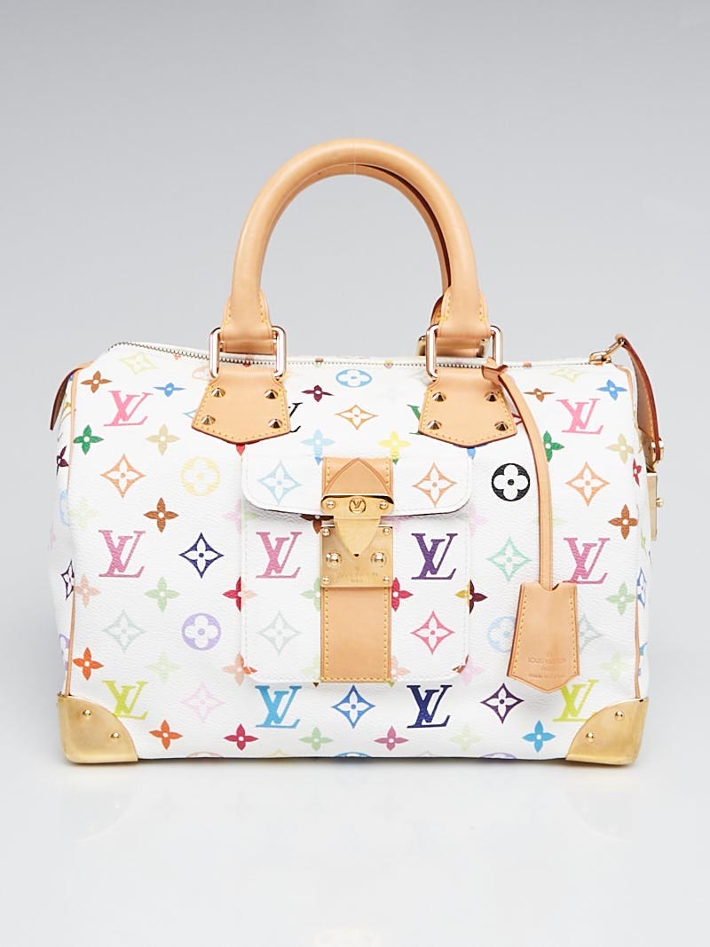 Louis Vuitton White Monogram Multicolor Speedy 30 Bag