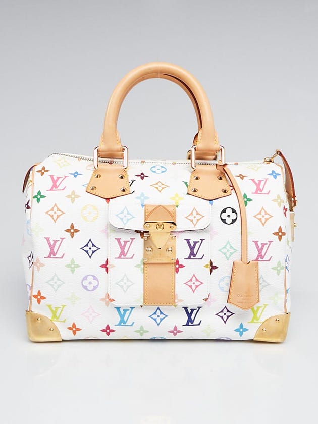 Louis Vuitton White Monogram Multicolor Speedy 30 Bag