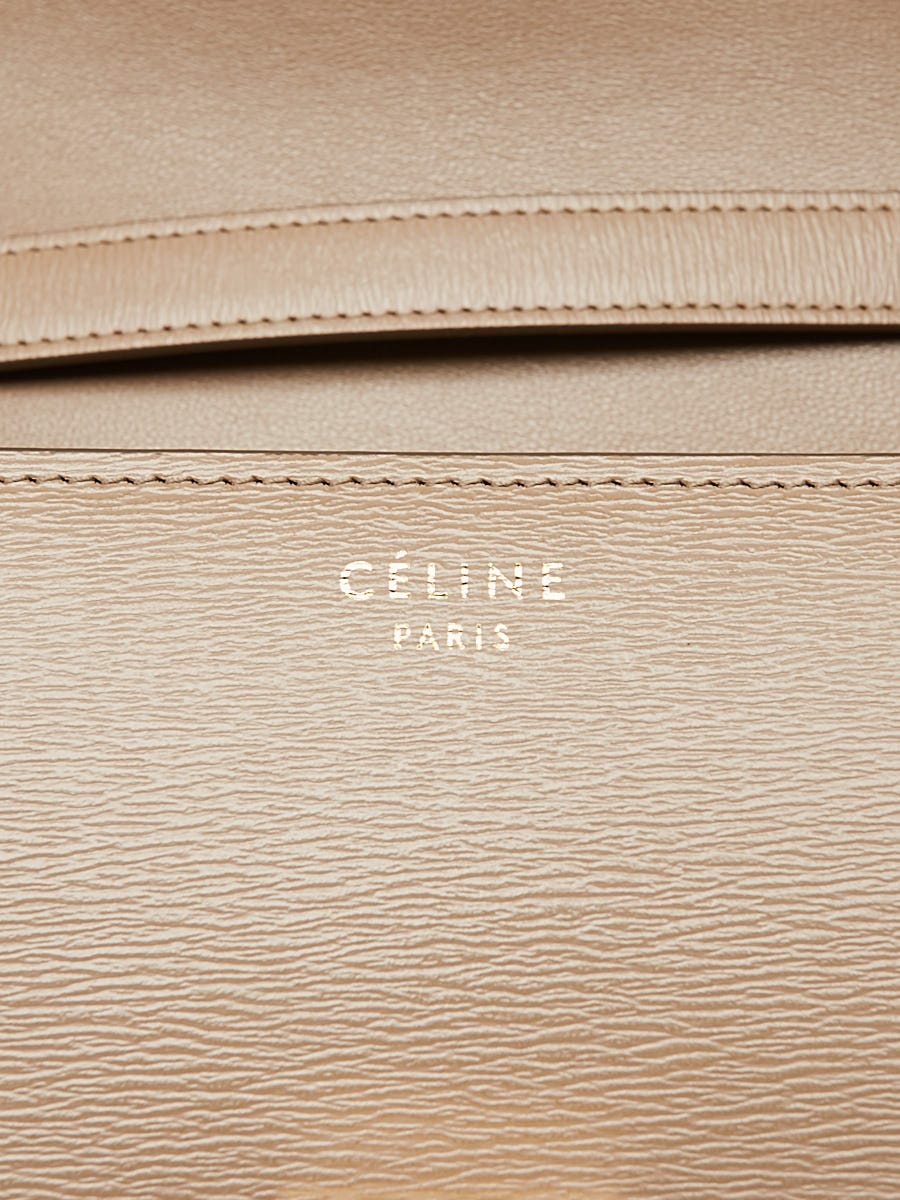 Celine Taupe Grained Leather Medium Box Bag Yoogi s Closet