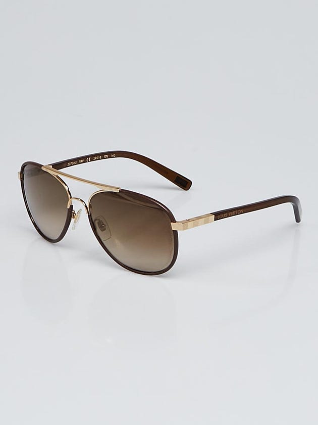 Louis Vuitton Goldtone Metal Attraction Pilot Aviator Sunglasses Z0706U