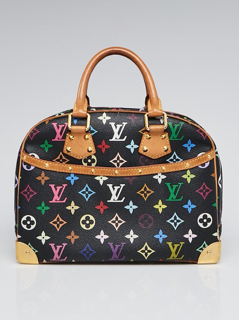 Louis Vuitton Black Multicolore Monogram Trouville Bag - Yoogi's Closet