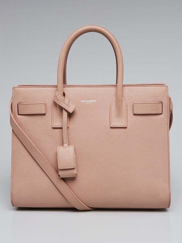 Yves Saint Laurent Light Pink Grained Calfskin Leather Baby Sac de Jour Bag