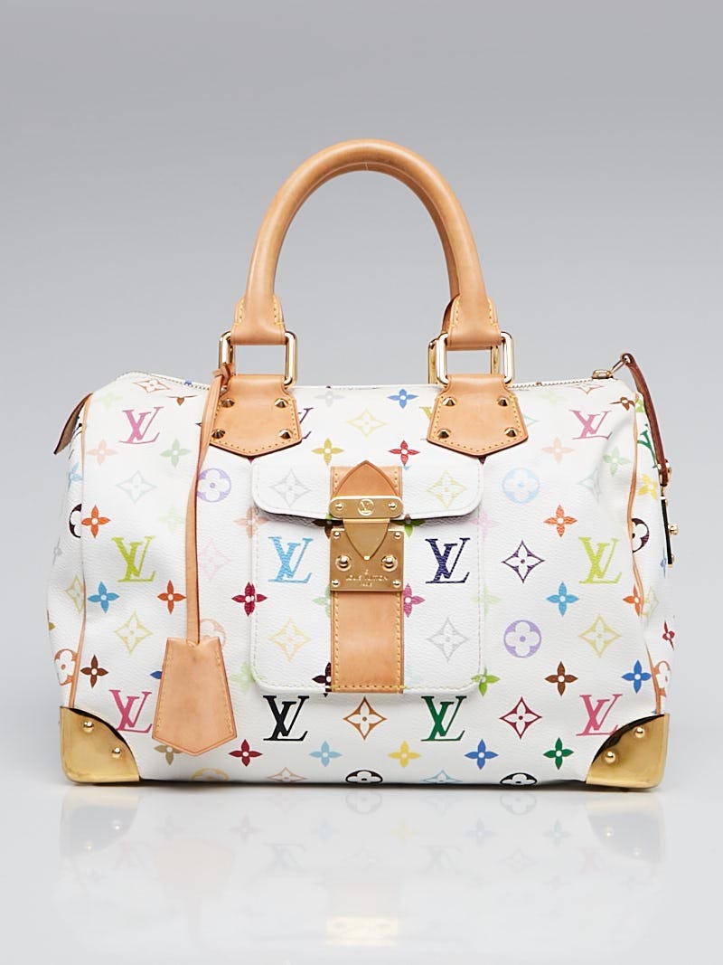Louis Vuitton Monogram Multicolor Speedy 30 White