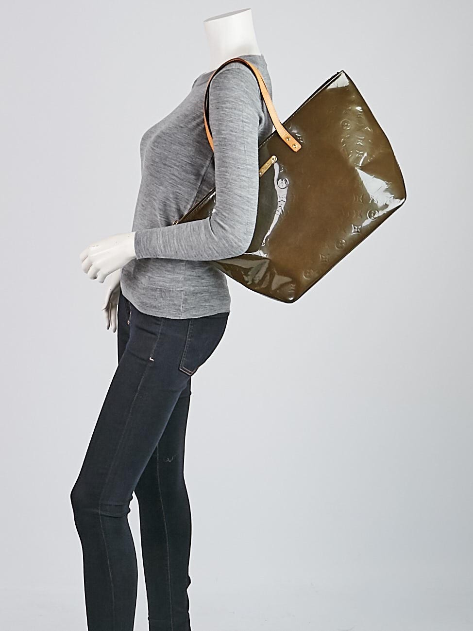 Louis Vuitton Vert Bronze Monogram Vernis Bellevue GM Bag