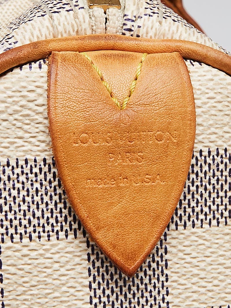 Louis Vuitton Damier Azur Canvas Speedy 25 Bag | Yoogi's Closet