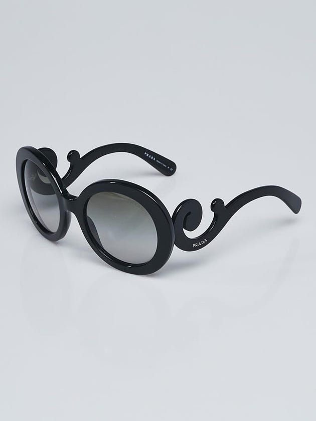 Prada Black Oversized Round Frame Baroque Sunglasses - SPR27N