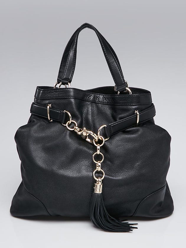 Gucci Black Leather Sienna Tote Bag