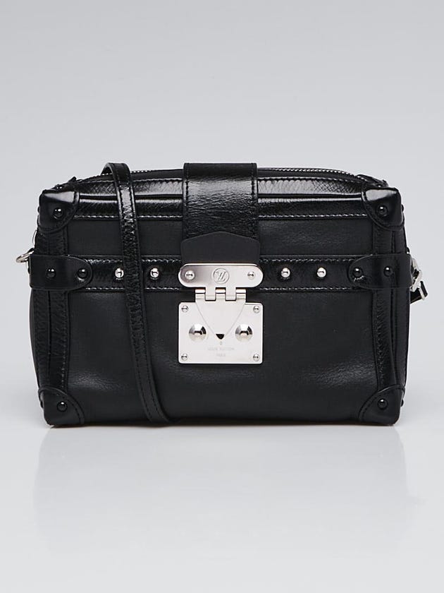 Louis Vuitton Black Leather Petite Malle Soft MM Bag