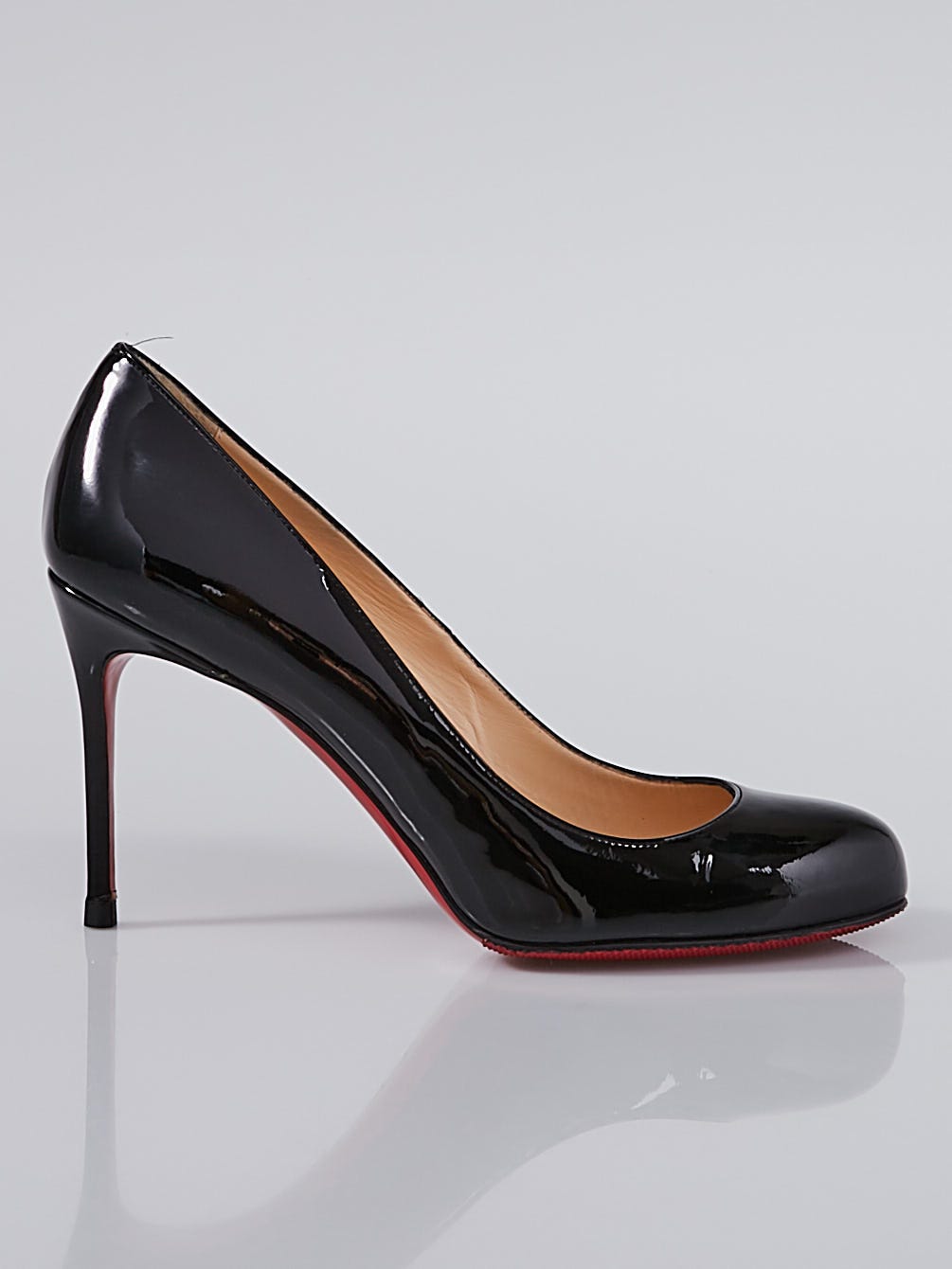 Christian Louboutin Black Patent Leather Fifi 85 Pumps Size