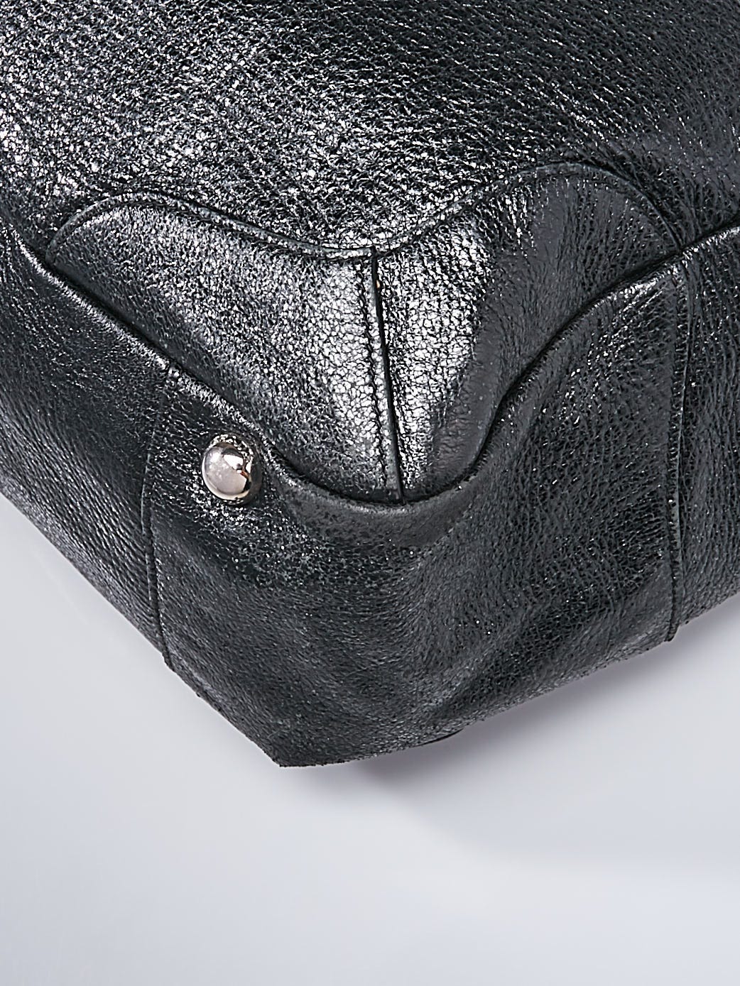 Authentic PRADA CERVO LUX Leather Chain Shoulder Tote Bag BR4242 Beige 7334G